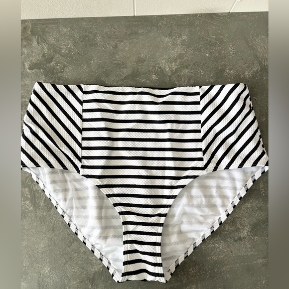 Sea Level swim high waist striped bottom size US 12 new - Picture 3 of 7